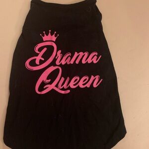 Black 'Drama Queen' Dog T-Shirt